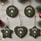 Cunningham Hunting Modern Tartan Crest Christmas Ceramic Ornament